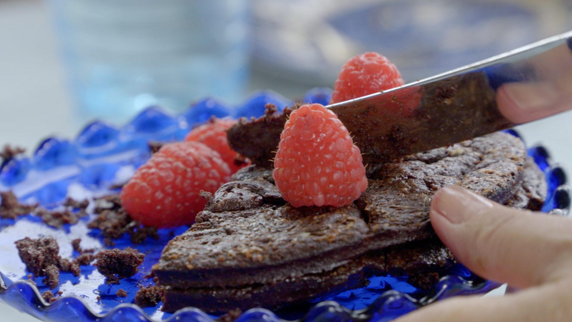 Deilig brownie full av sjokolade