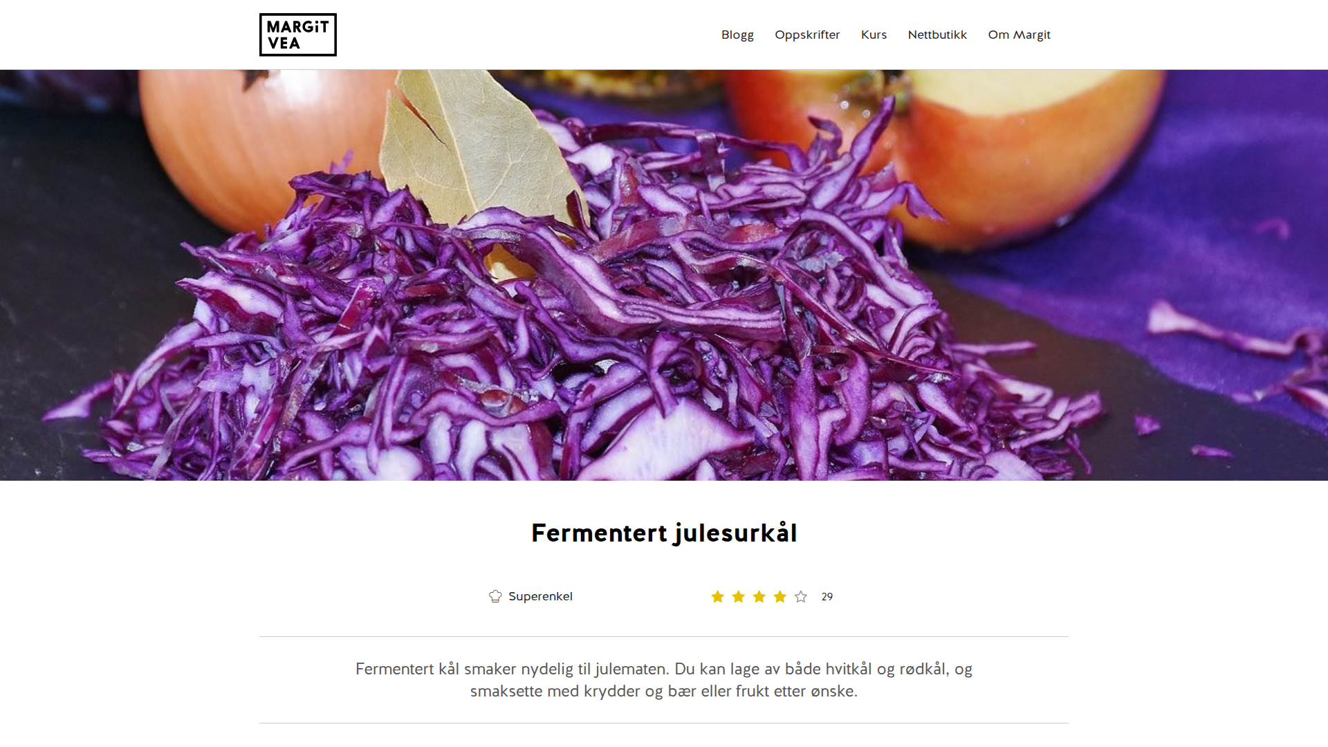 Fermentert julesurkål