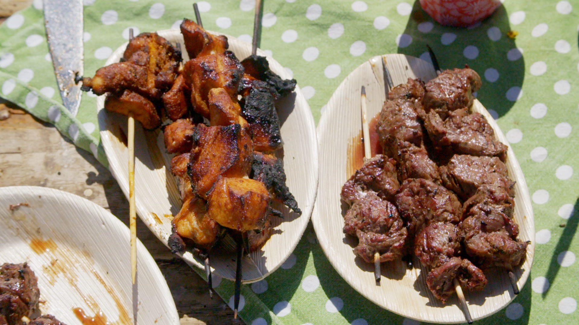 Grillspidd med kjøtt