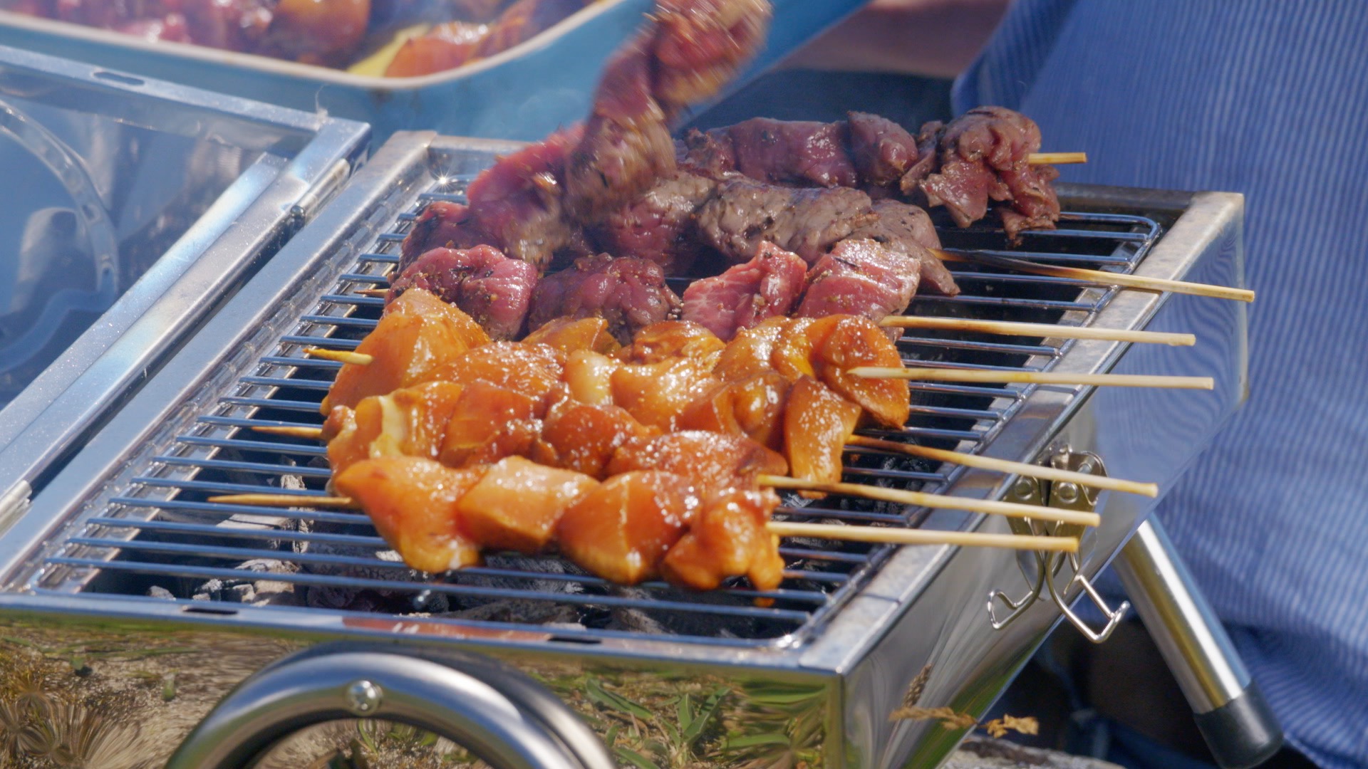 Grillspidd med kjøtt