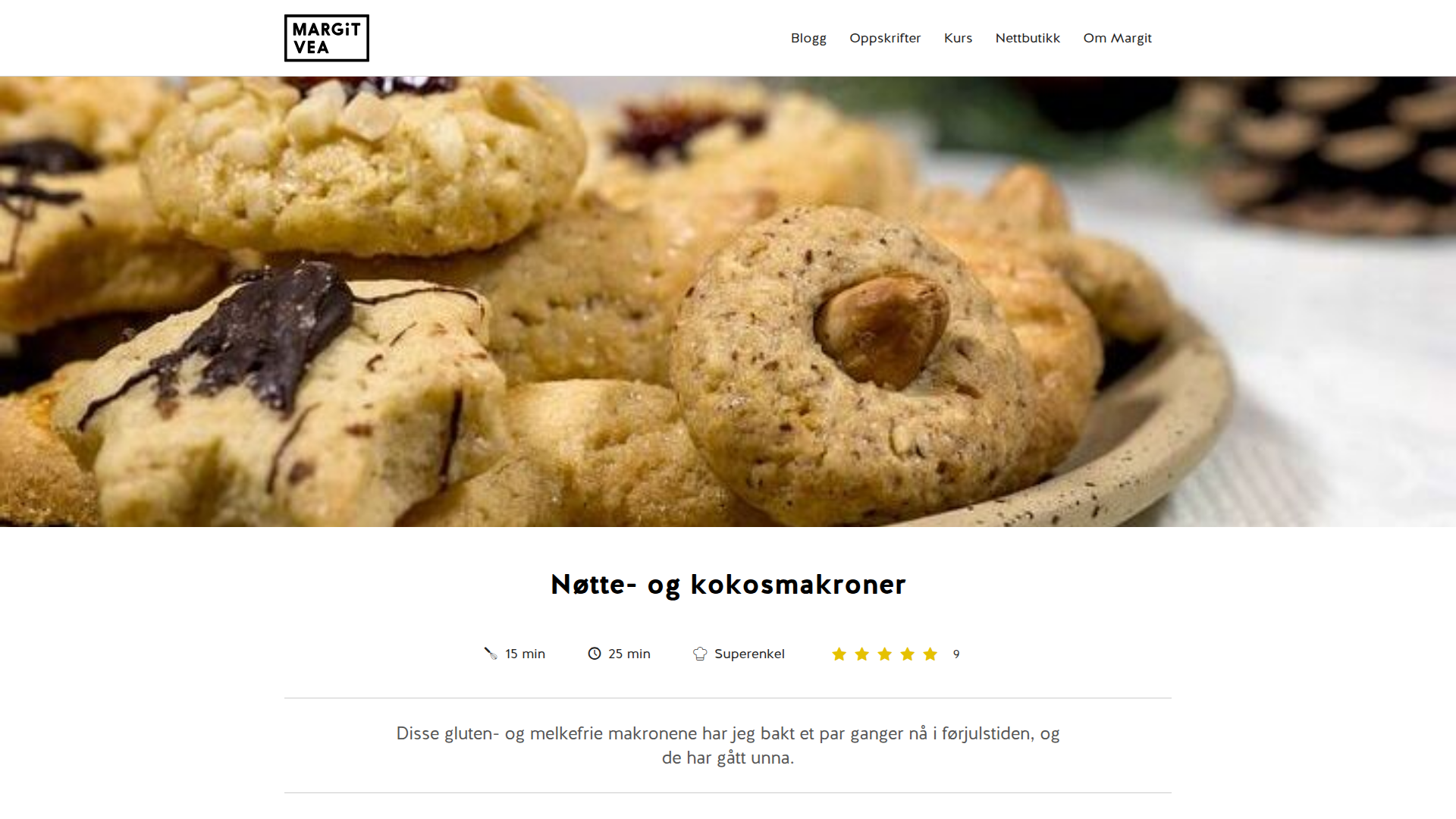 Nøtte- og kokosmakroner