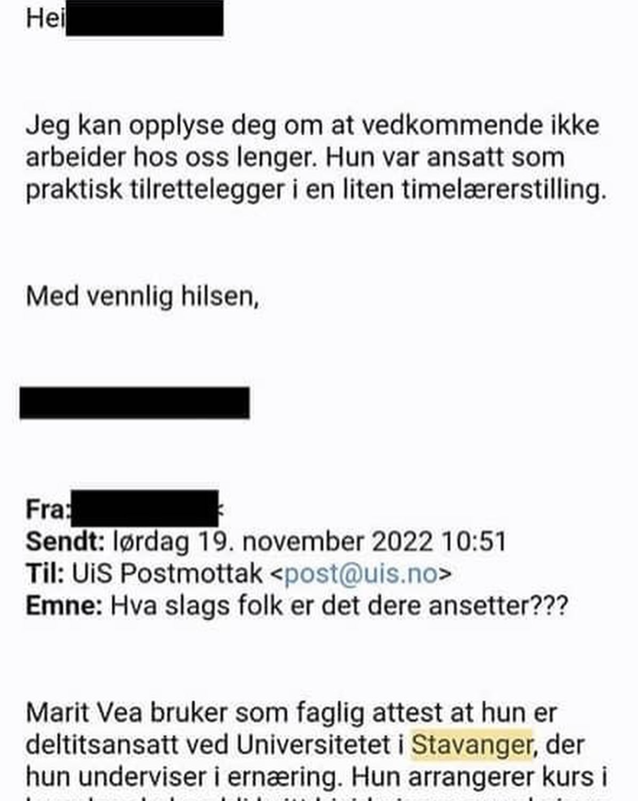 E-post fra UiS