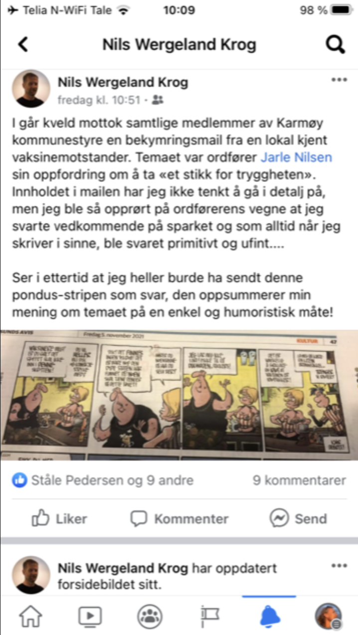 Innlegg fra Nils Wergeland Krog